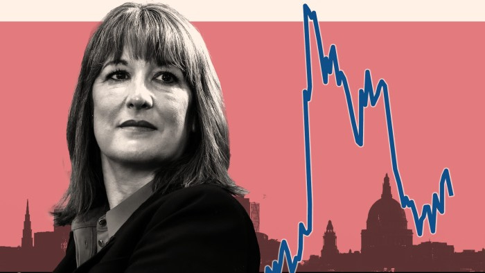 Montage shows Rachel Reeves against a City of London skyline and a line of data